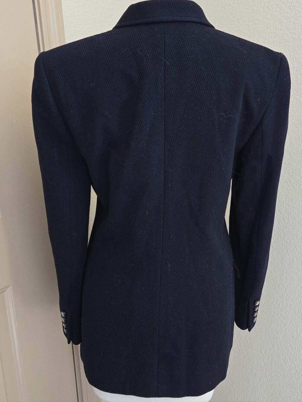 Lauren Ralph Lauren Cotton Polyamide Cashmere blend 3-button blazer 4 - Picture 4 of 8